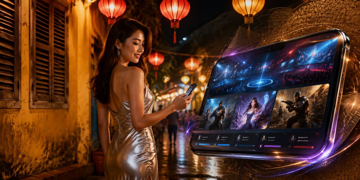 Người dùng Hội An theo dõi esports và kích hoạt voucher v23 trên điện thoại